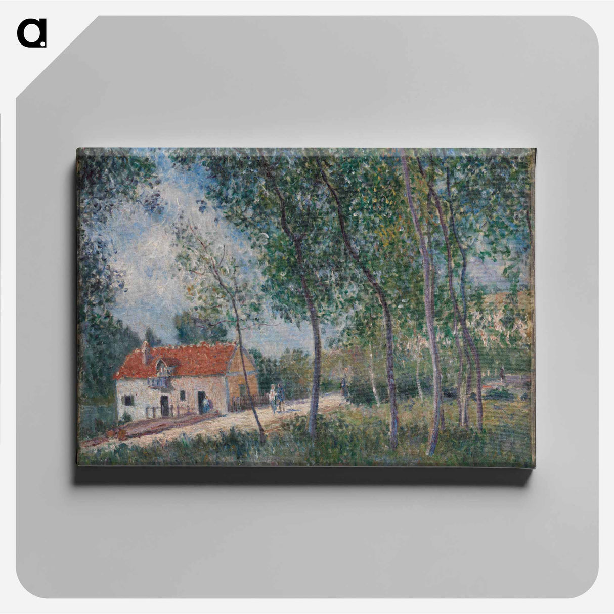 The Road from Moret to Saint-Mammès - アルフレッド シスレー Canvas.