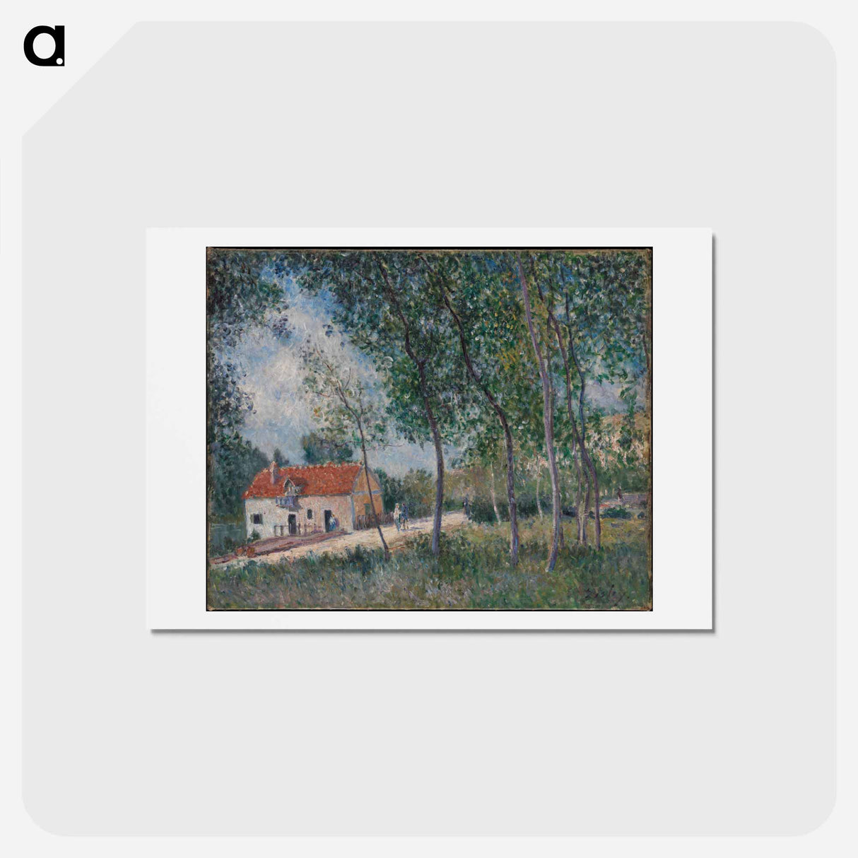 The Road from Moret to Saint-Mammès - アルフレッド シスレー Postcard.