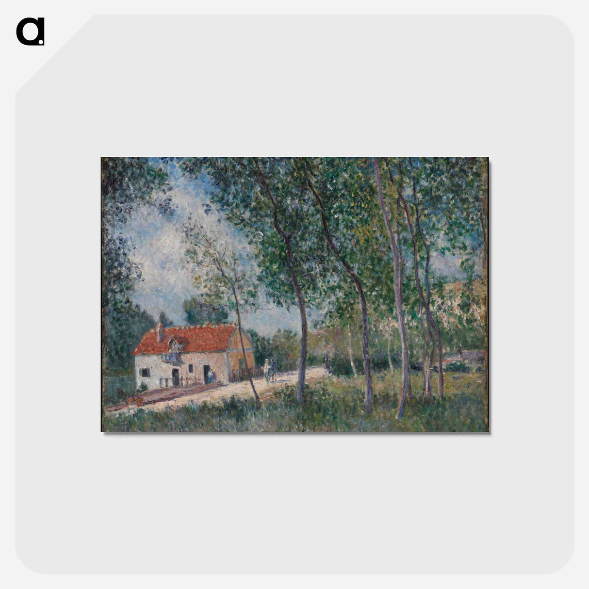 The Road from Moret to Saint-Mammès - アルフレッド シスレー Postcard.