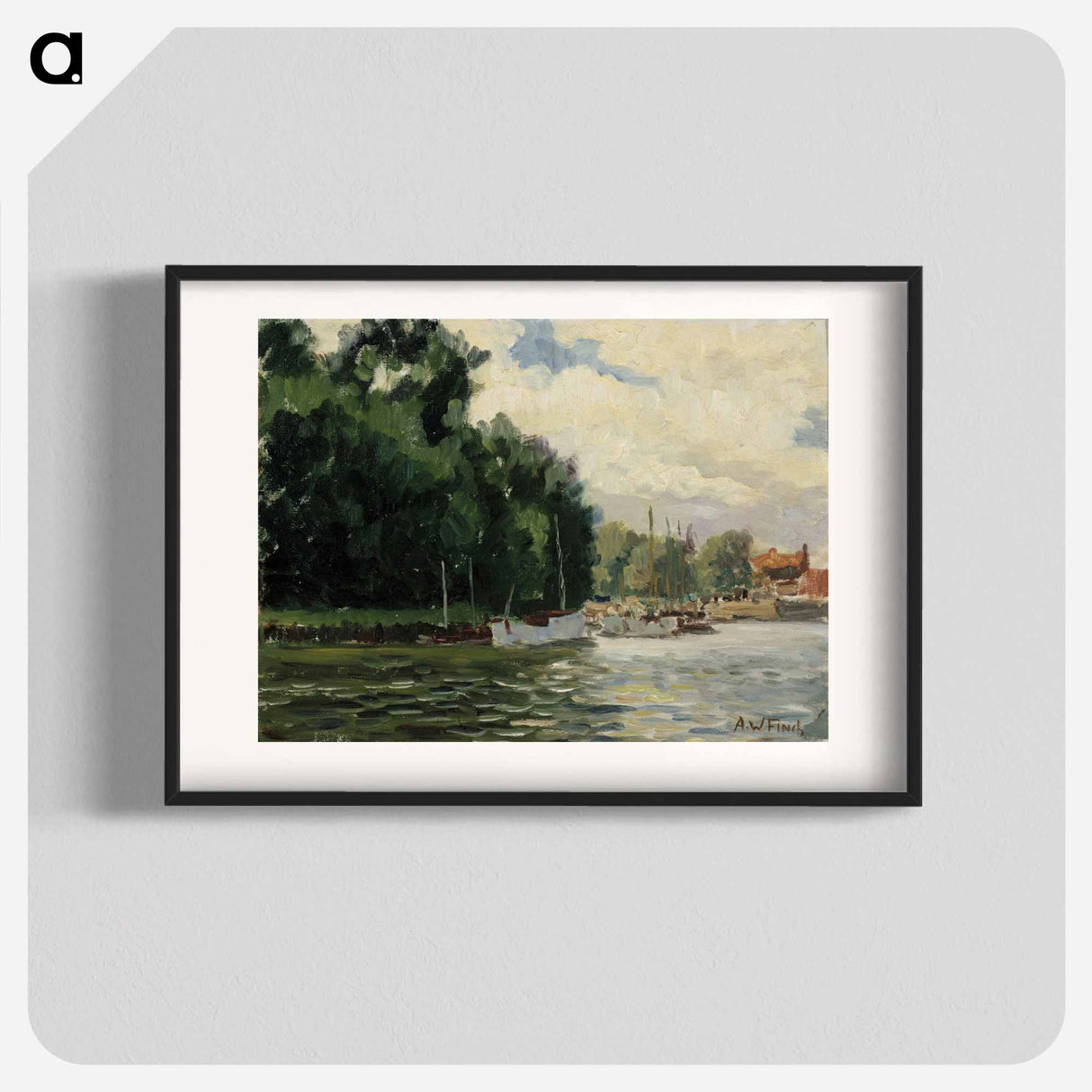 Richmond, thames - アルフレッド ウィリアム フィンチ Poster.