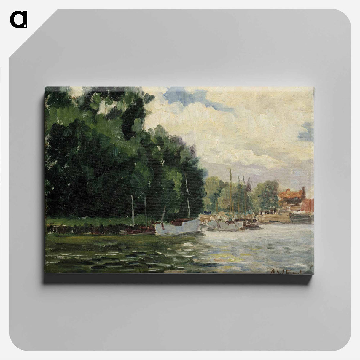 Richmond, thames - アルフレッド ウィリアム フィンチ Canvas.