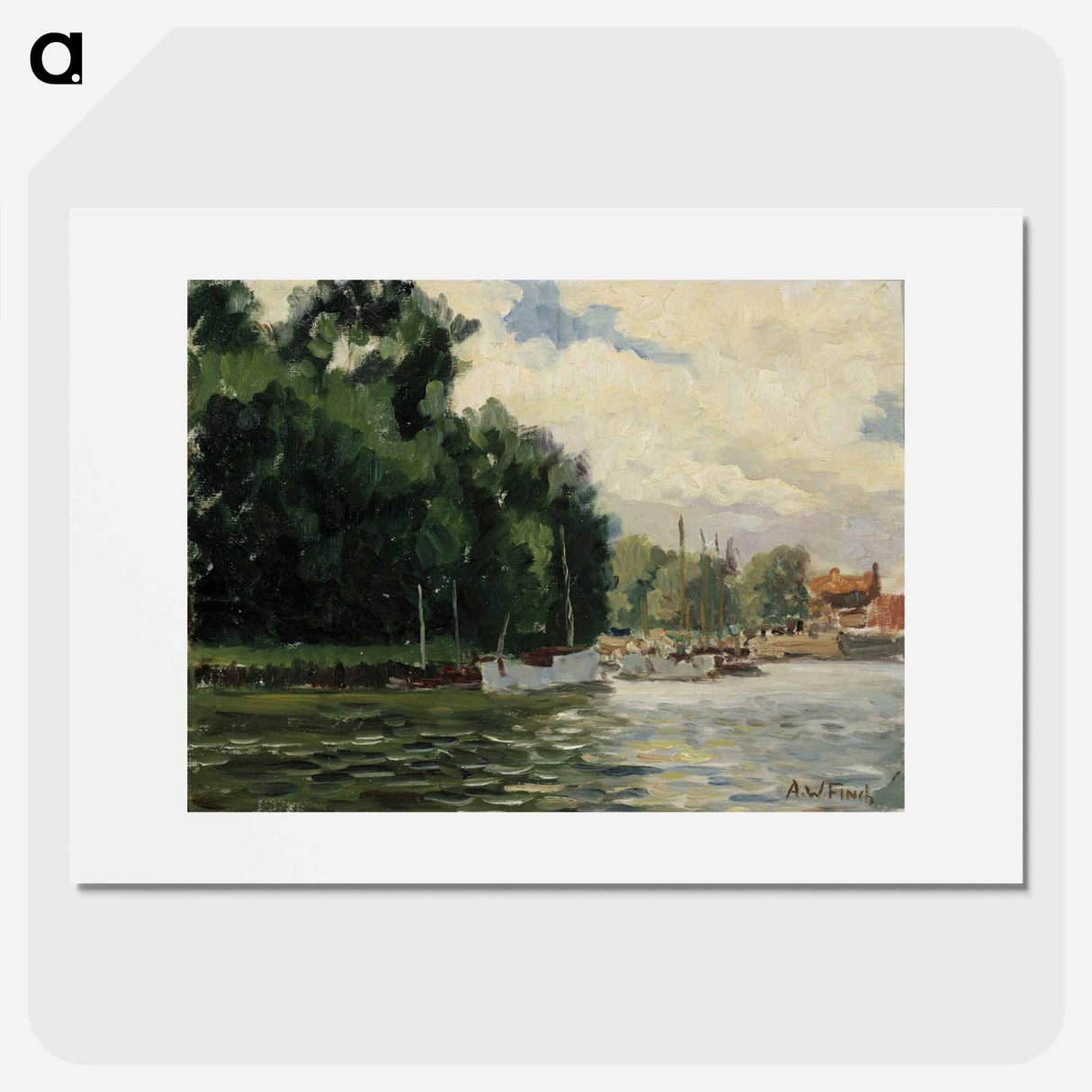 Richmond, thames - アルフレッド ウィリアム フィンチ Poster.