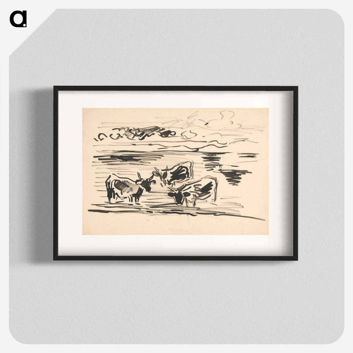 Sketches of cows - アーノルド ピーター ワイズ クビンチャン Poster.