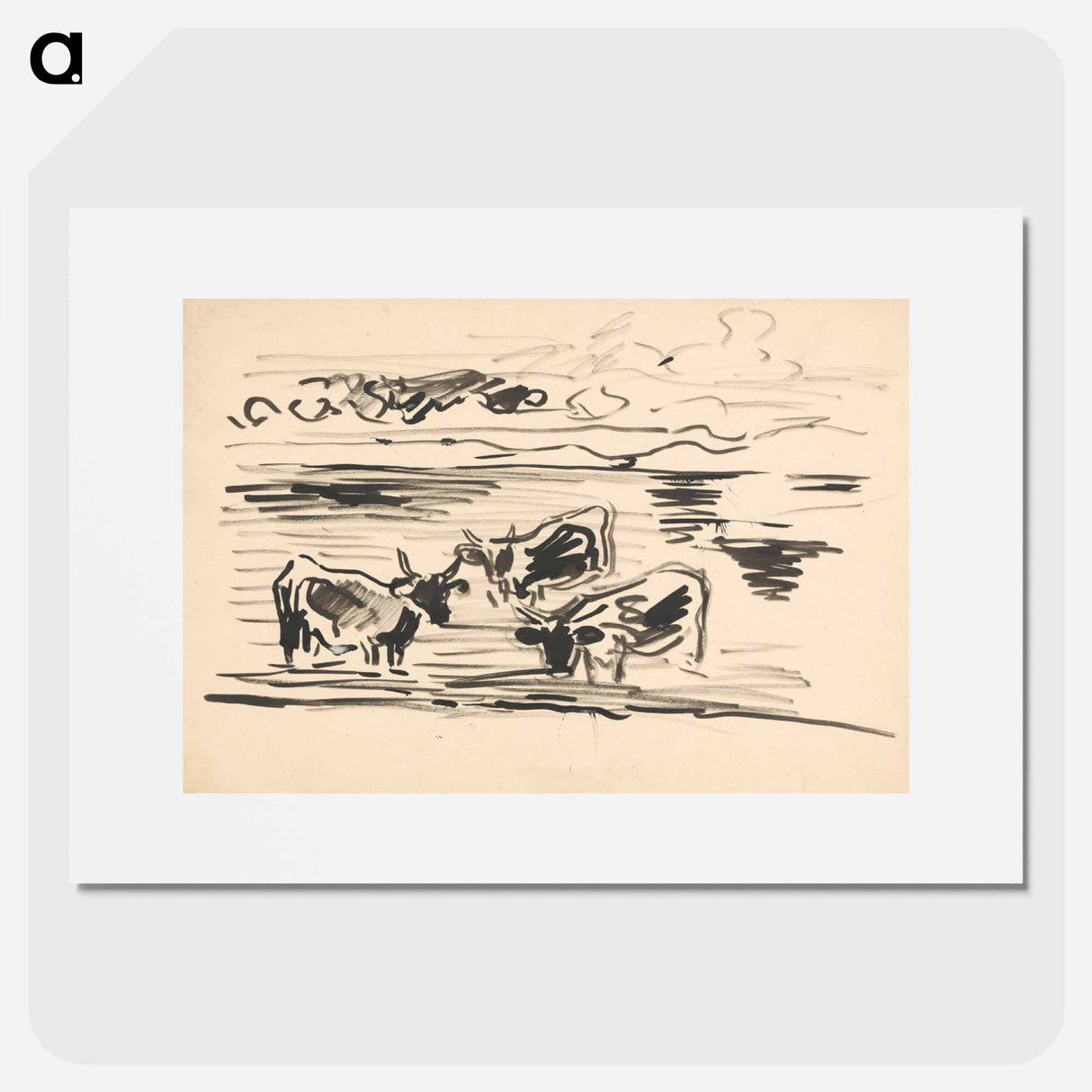 Sketches of cows - アーノルド ピーター ワイズ クビンチャン Poster.