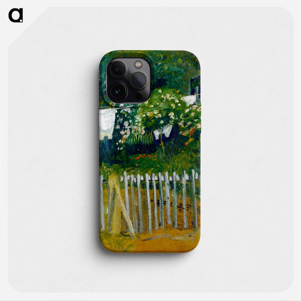 Laundry in the garden in Kandern - オーガスト マッケ Phone Case.