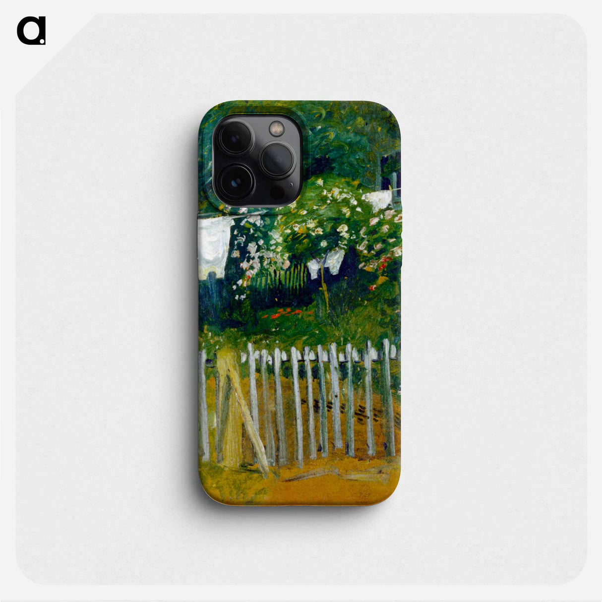 Laundry in the garden in Kandern - オーガスト マッケ Phone Case.
