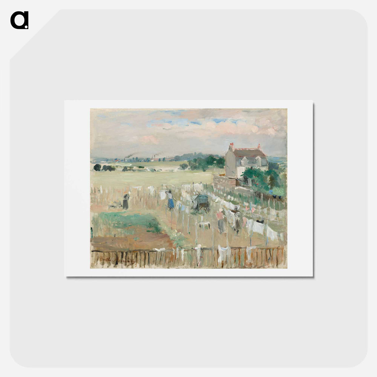 アートポストカード-Hanging the Laundry out to Dry
- ベルト モリゾ Postcard.