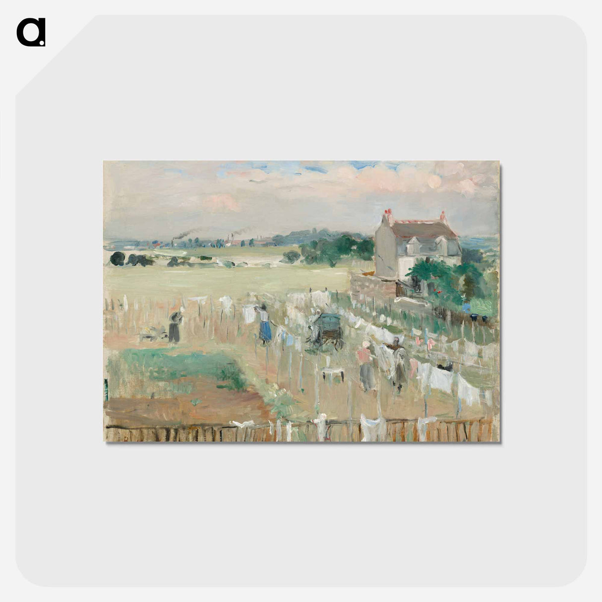 アートポストカード-Hanging the Laundry out to Dry
- ベルト モリゾ Postcard.