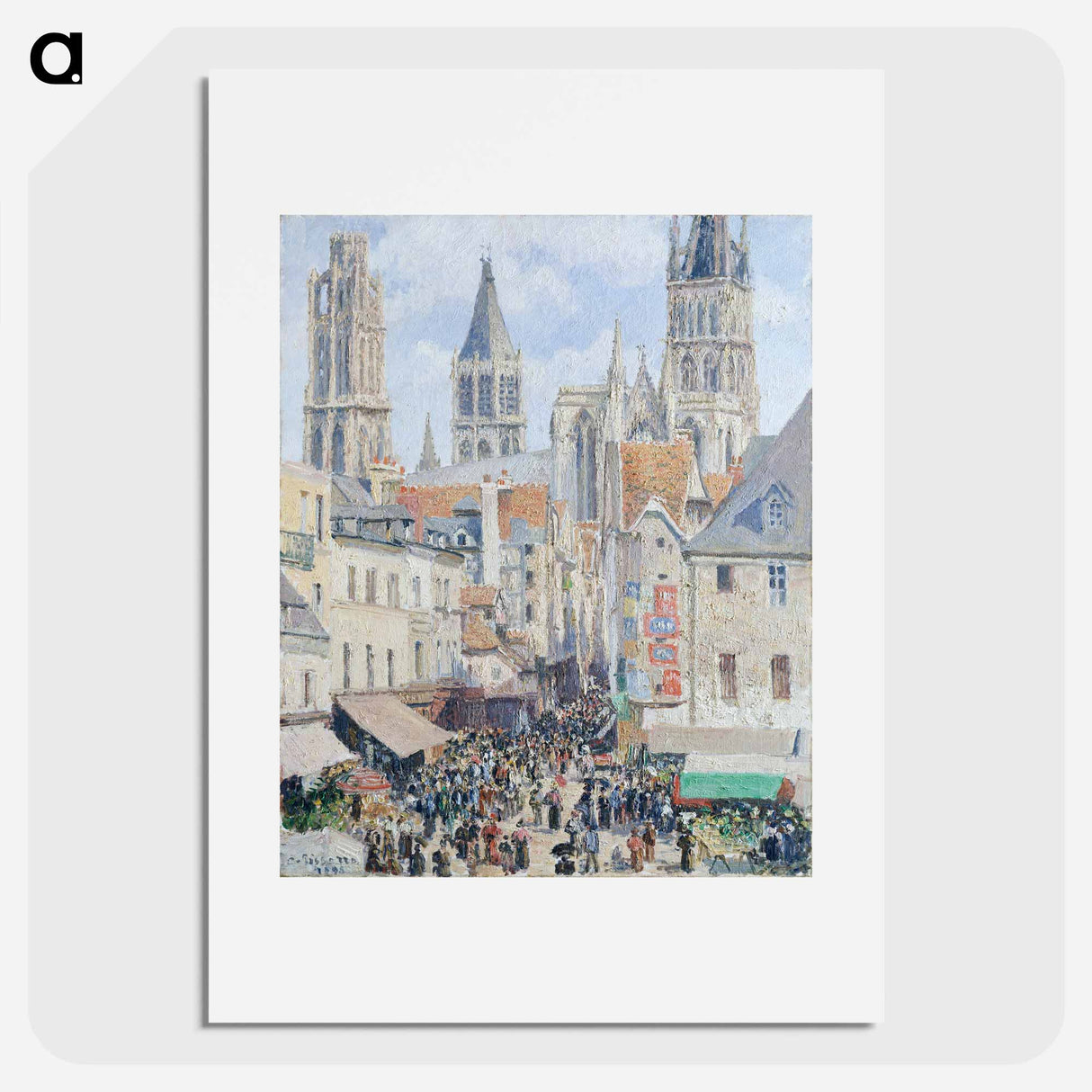 Grocery Street, Rouen - カミーユ ピサロ Poster.