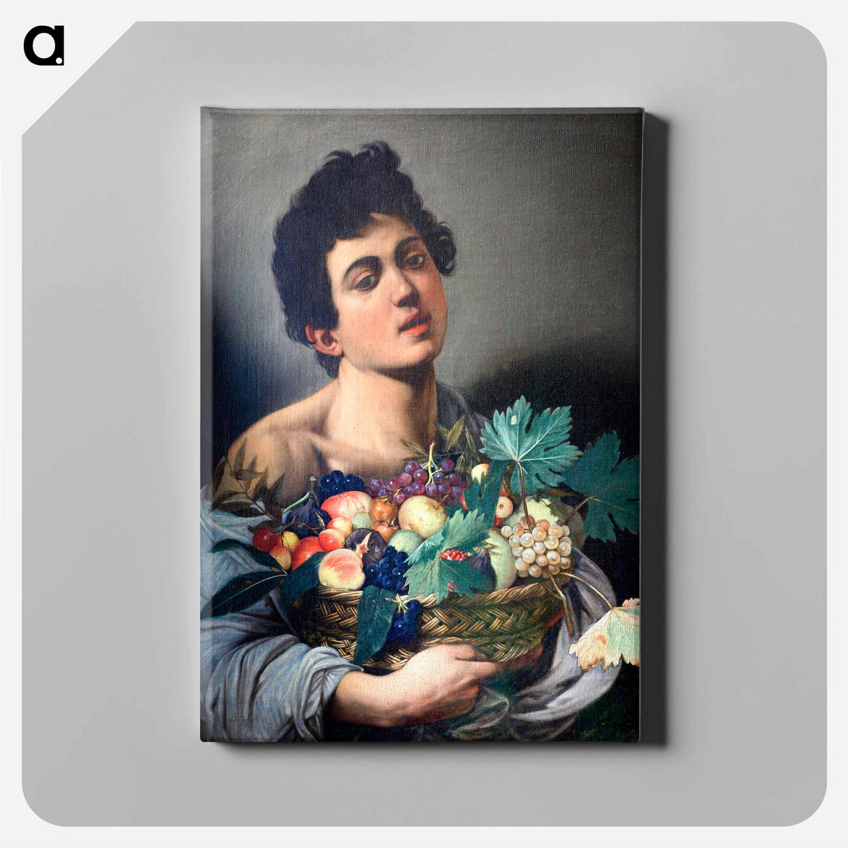 アートパネル-Boy with a Basket of Fruit - カラヴァッジョ Canvas.