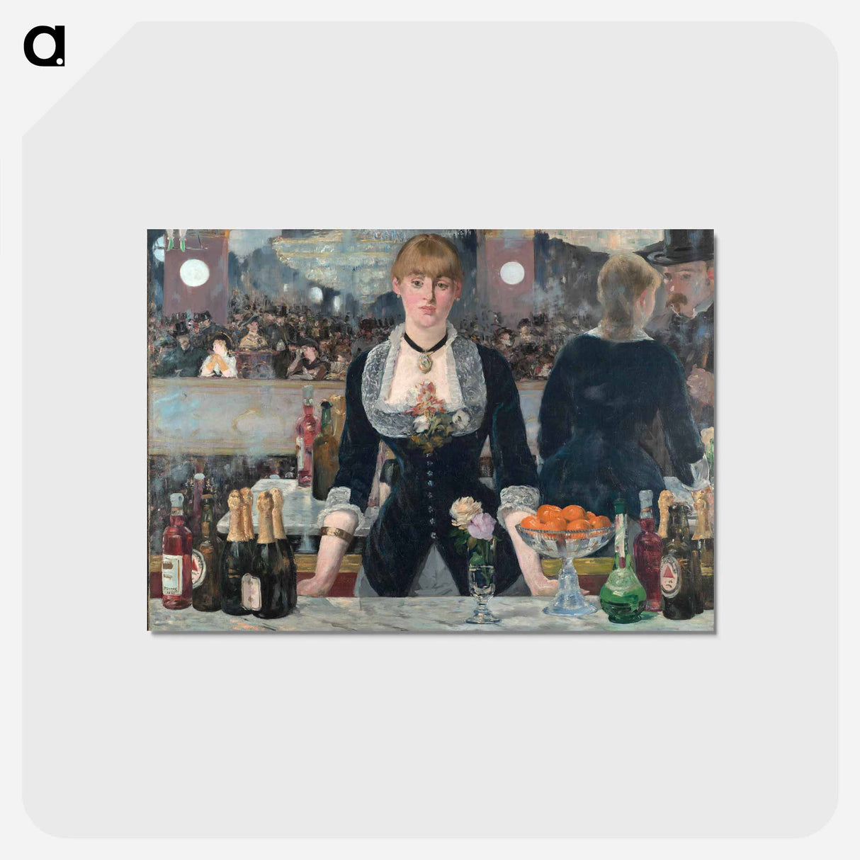 アートポストカード-A Bar at the Folies-Bergère - エドゥアール マネ Postcard.