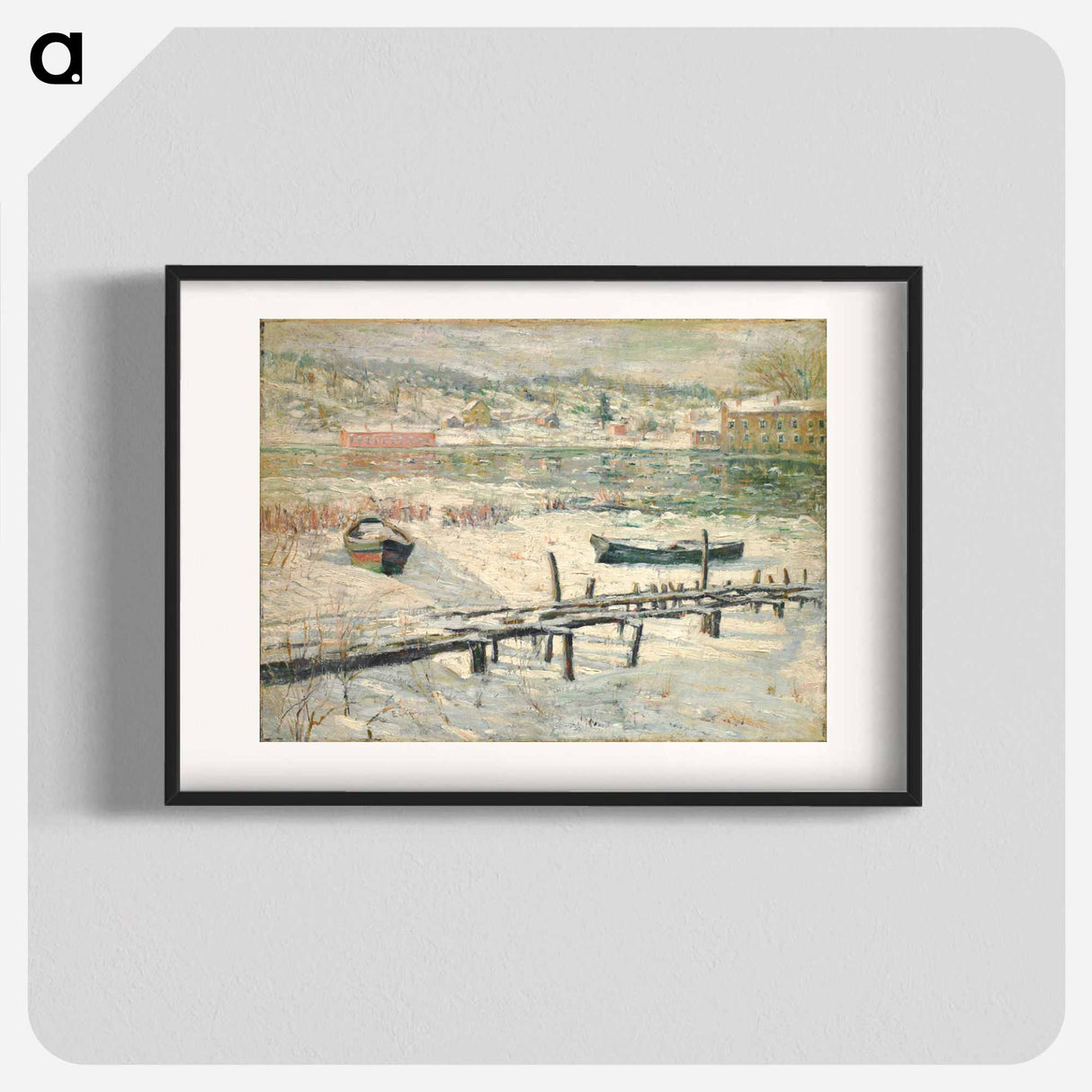 Harlem River in Winter - アーネスト ローソン Poster.