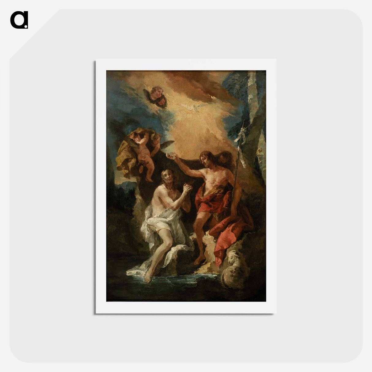 アートポストカード-Baptism of Christ
- ジョバンニ バティスタ ティエポロ Postcard.