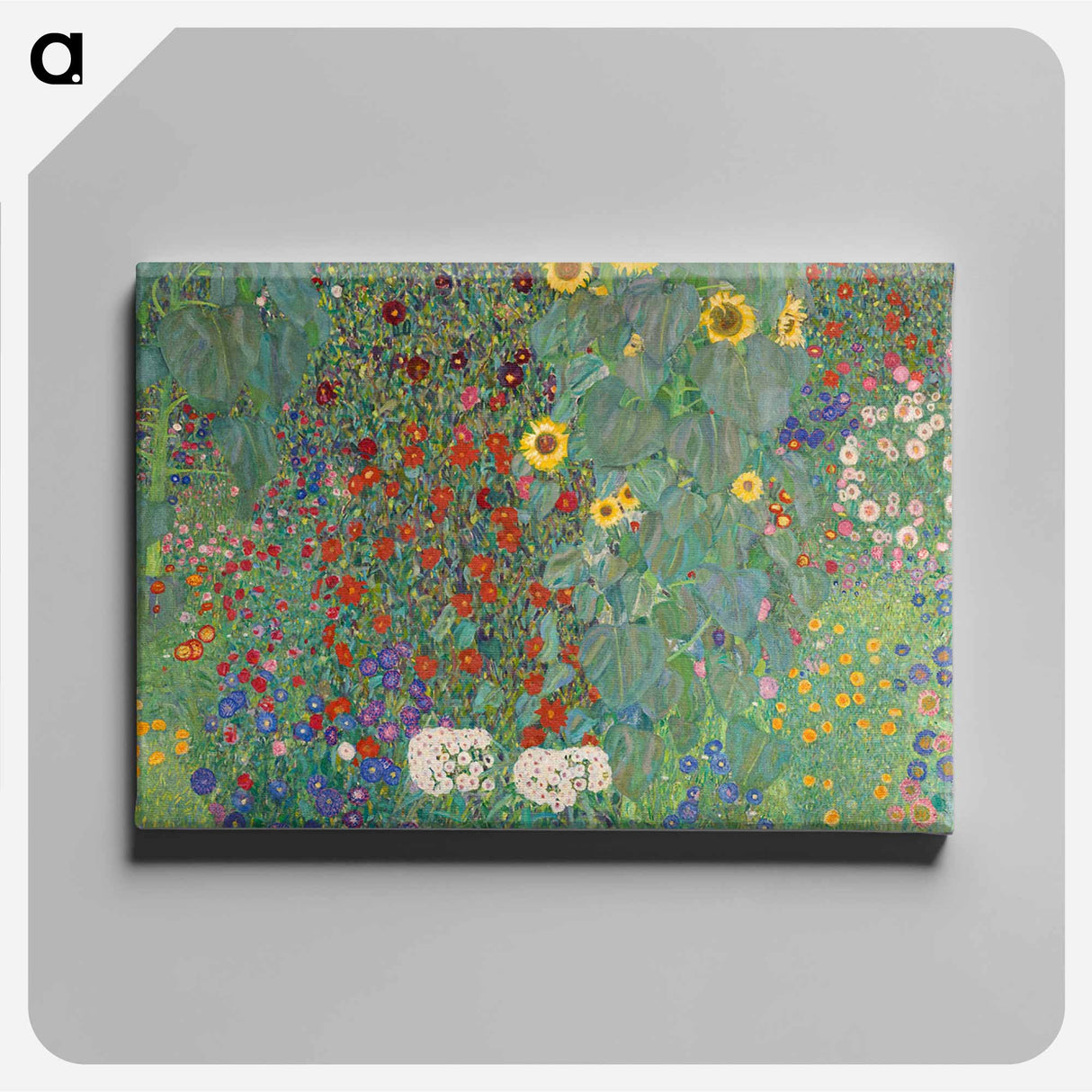 Farm Garden with Sunflowers - グスタフ クリムト Canvas.