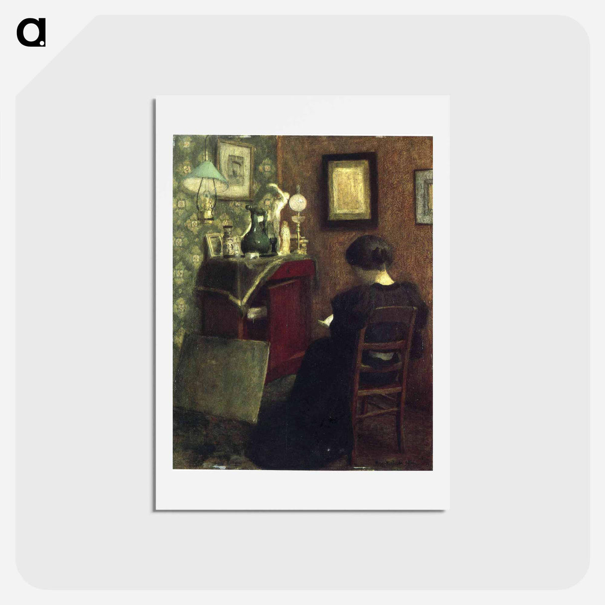 アートポストカード-Woman Reading - アンリ マティス Postcard.