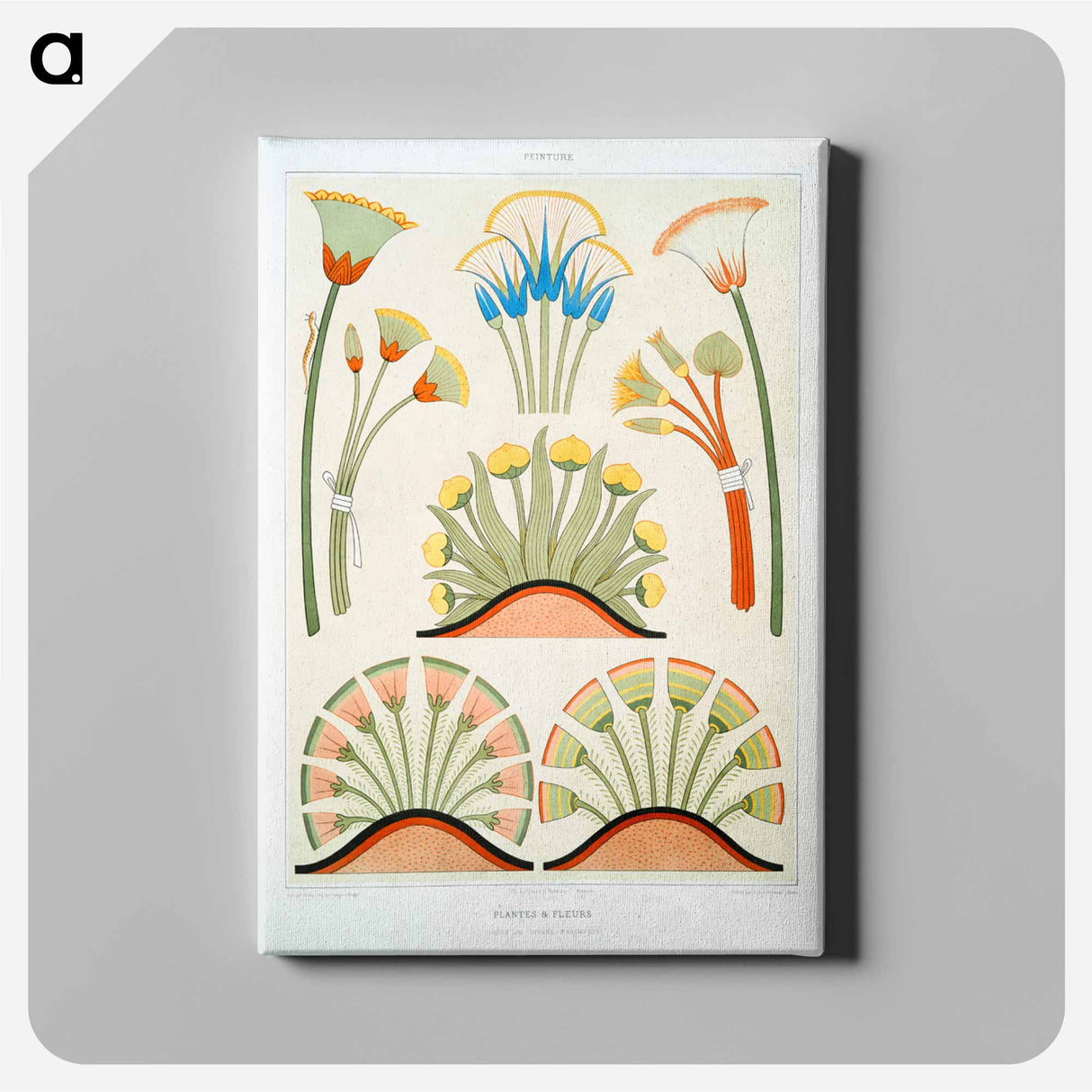アートパネル-Plants & Flowers from Histoire de l'art égyptien
- エジプト美術史 Canvas.