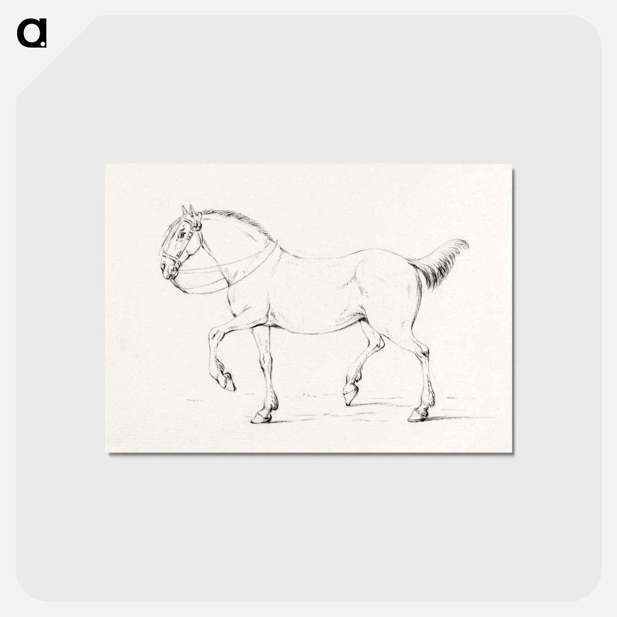 アートポストカード-Stepping horse - ジャン ベルナール Postcard.