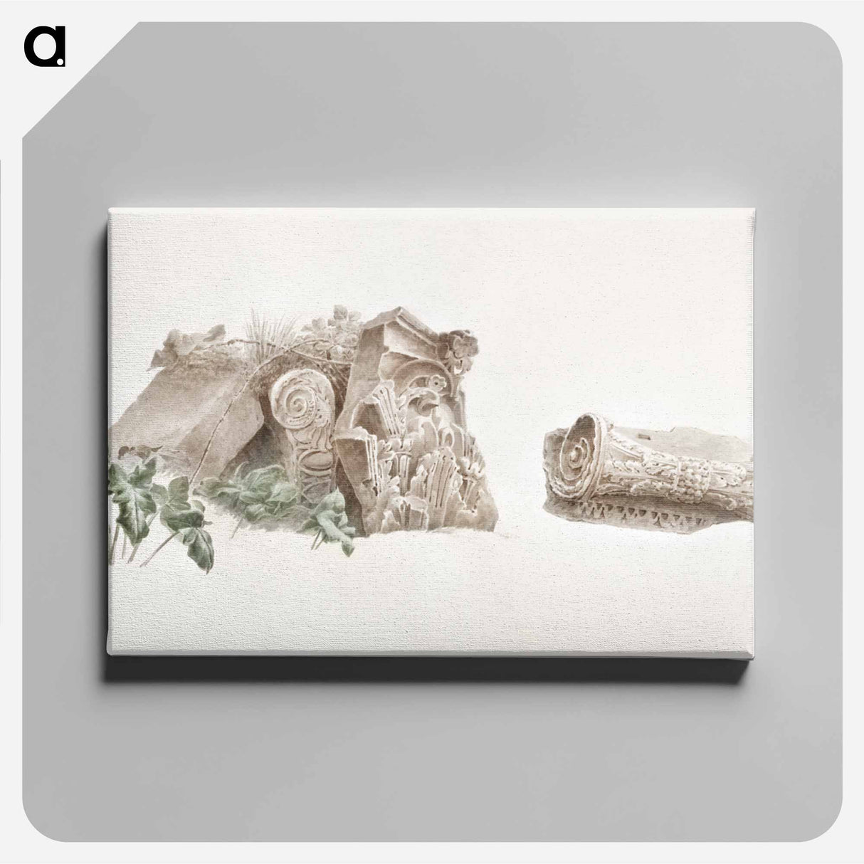 アートパネル-Capitals in the Villa Mattei and the Baths of Caracalla
- ジョセフス アウグストゥス クニップ Canvas.