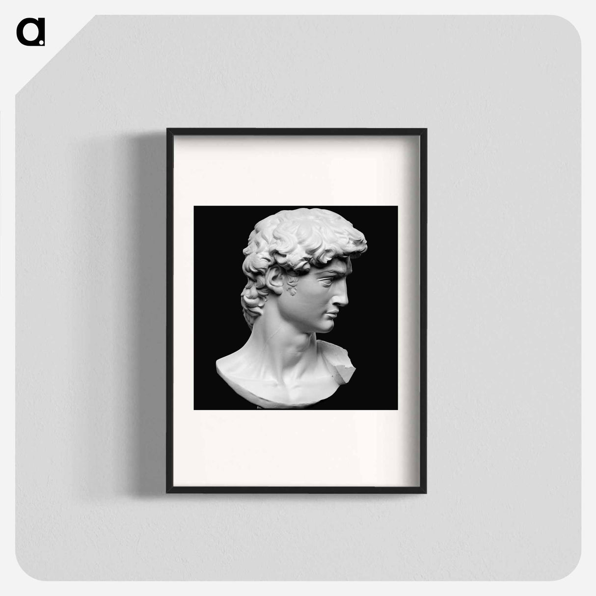 Head from the statue of David by Michelangelo Buonarroti - Michelangelo Buonarroti Poster.