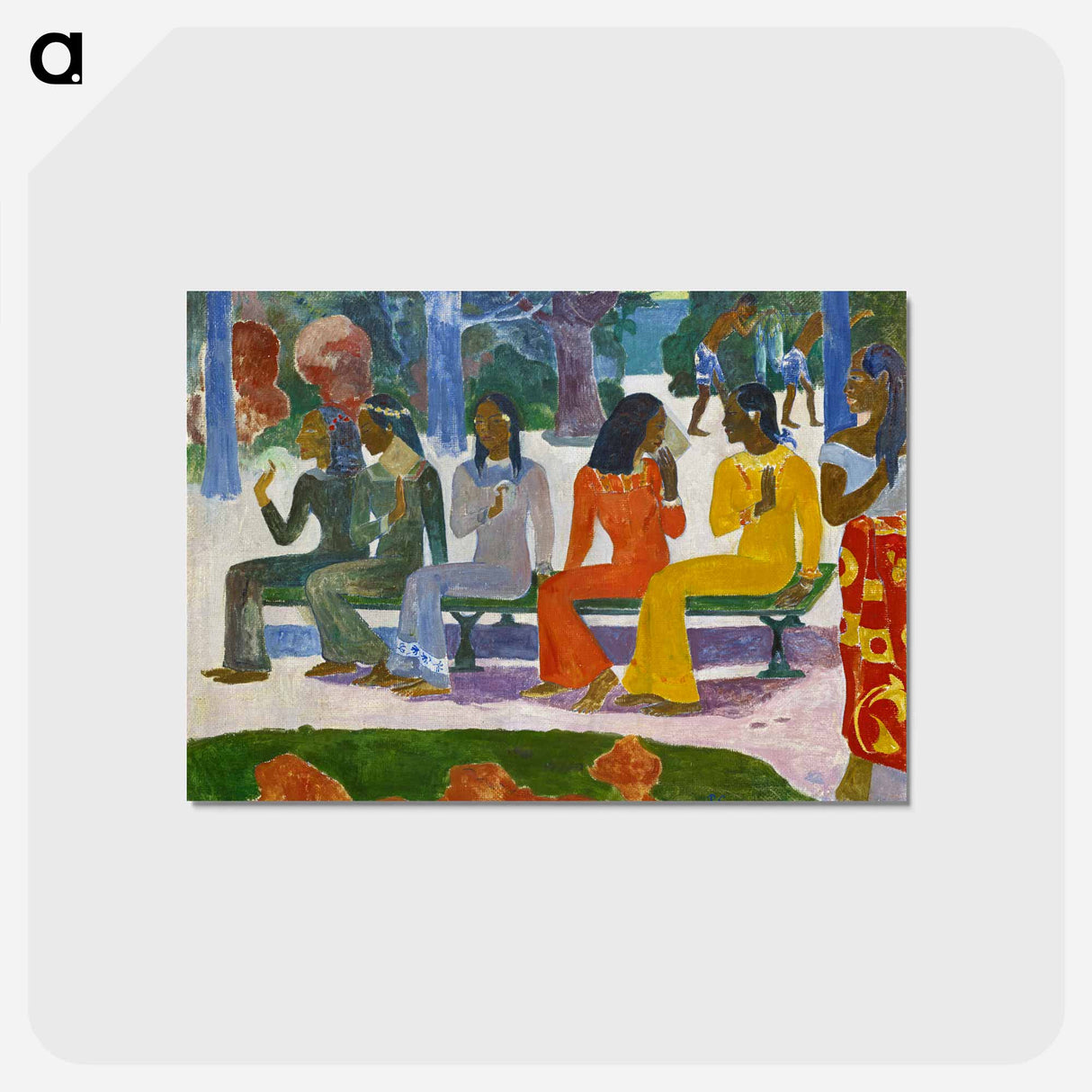 アートポストカード-We Shall Not Go to Market Today - ポール ゴーギャン Postcard.