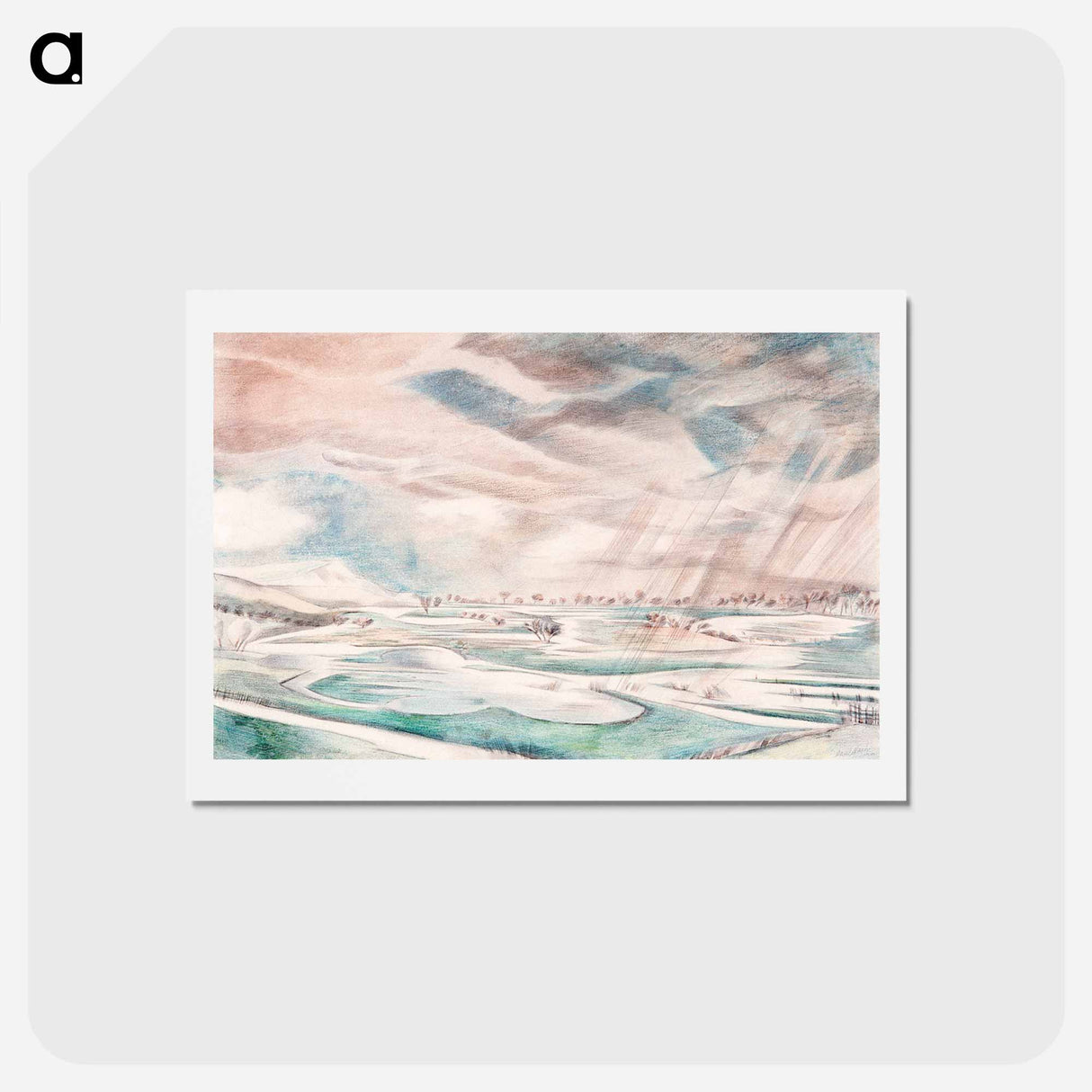 アートポストカード-A rainy day - ポール ナッシュ Postcard.