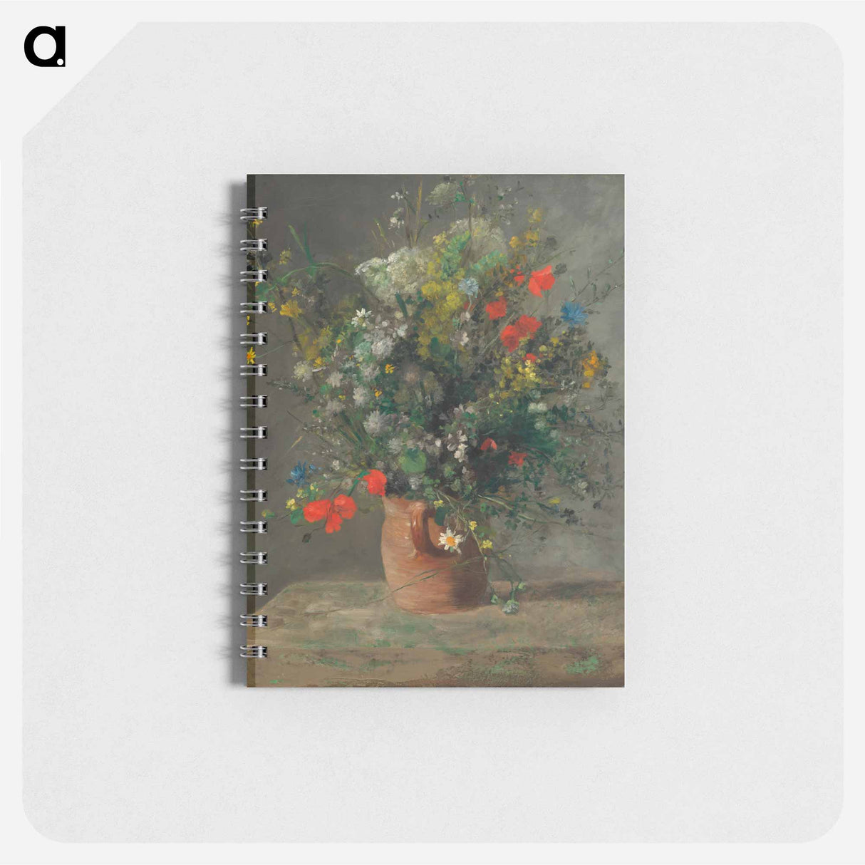 Flowers in a Vase - ピエール オーギュスト ルノワール Memo.