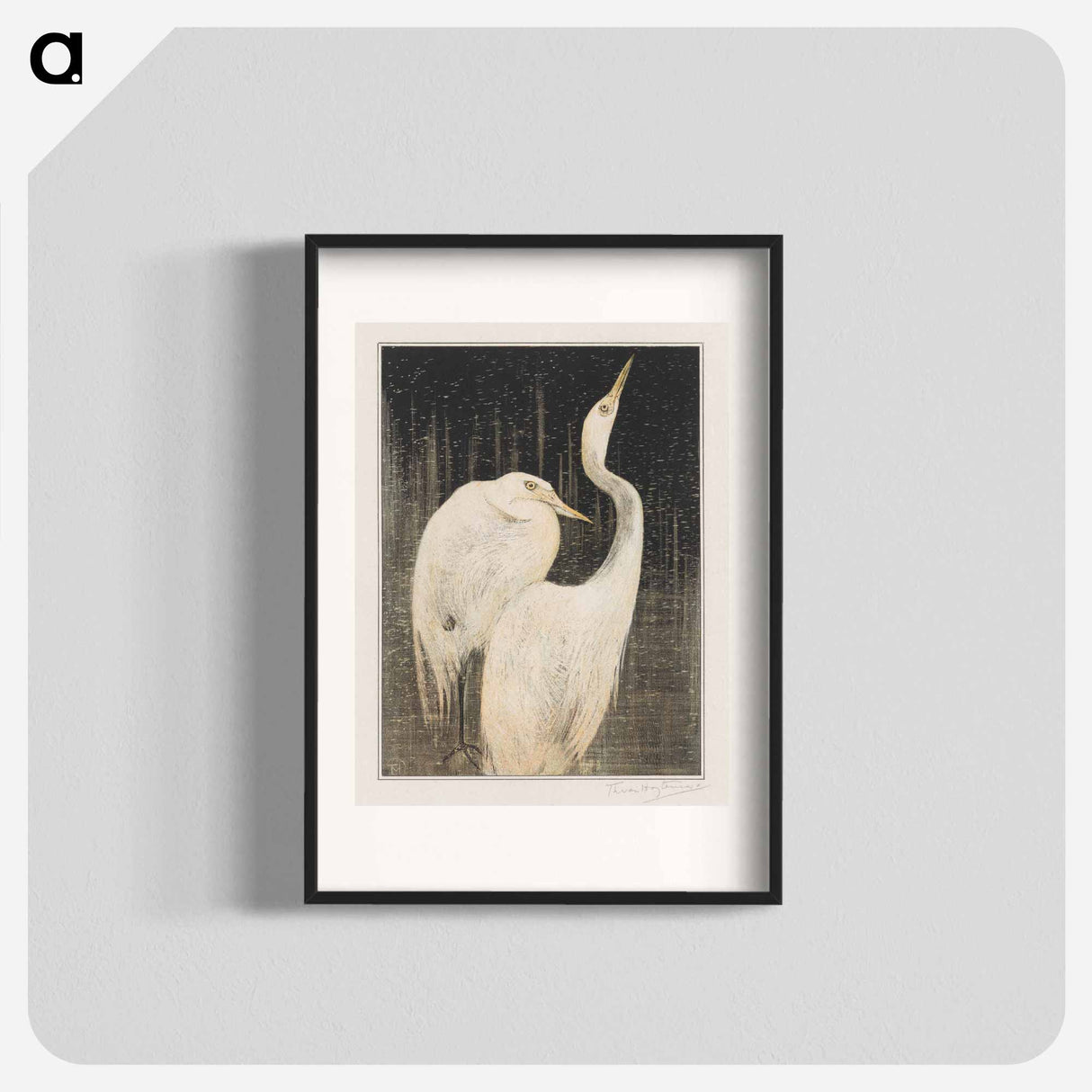 Twee zilverreigers - Theo van Hoytema Poster.