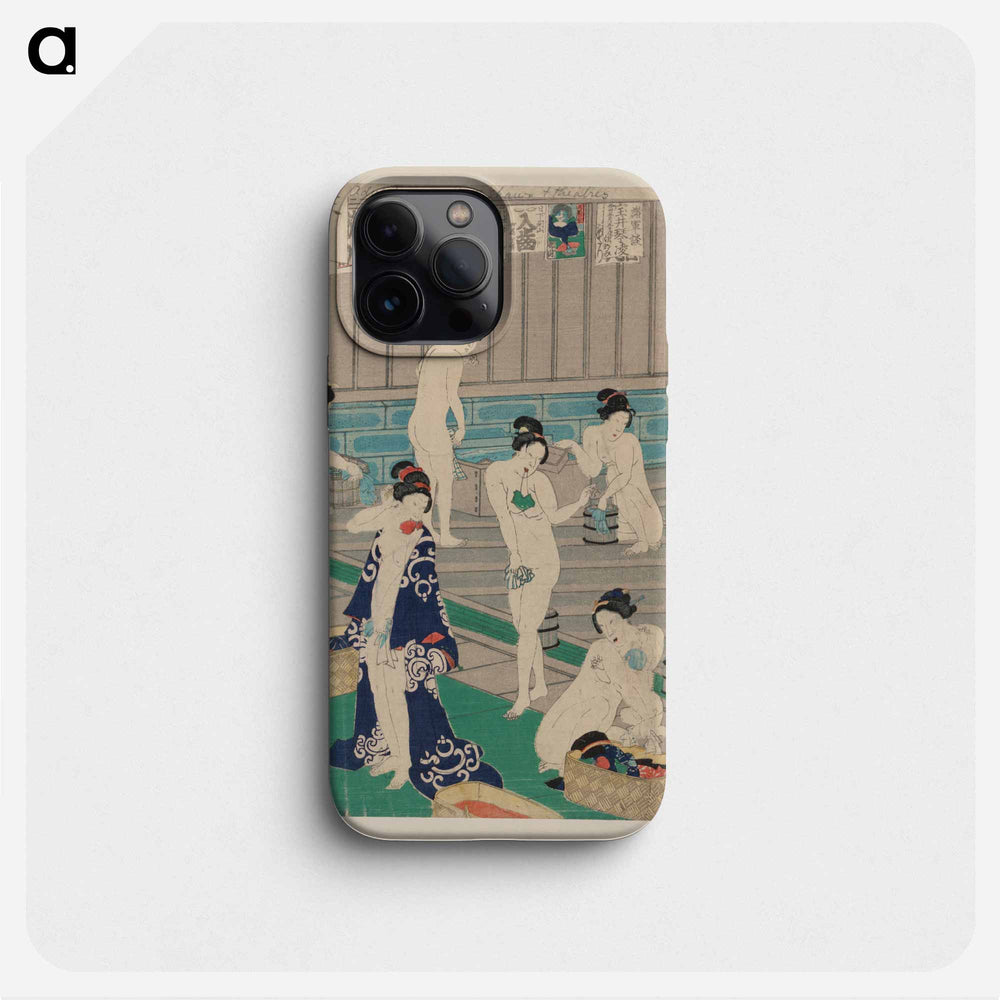 Hada kurabe Hana no shōbuyu kurabe, koshi yuki no ya - Toyohara Kunichika Phone Case.