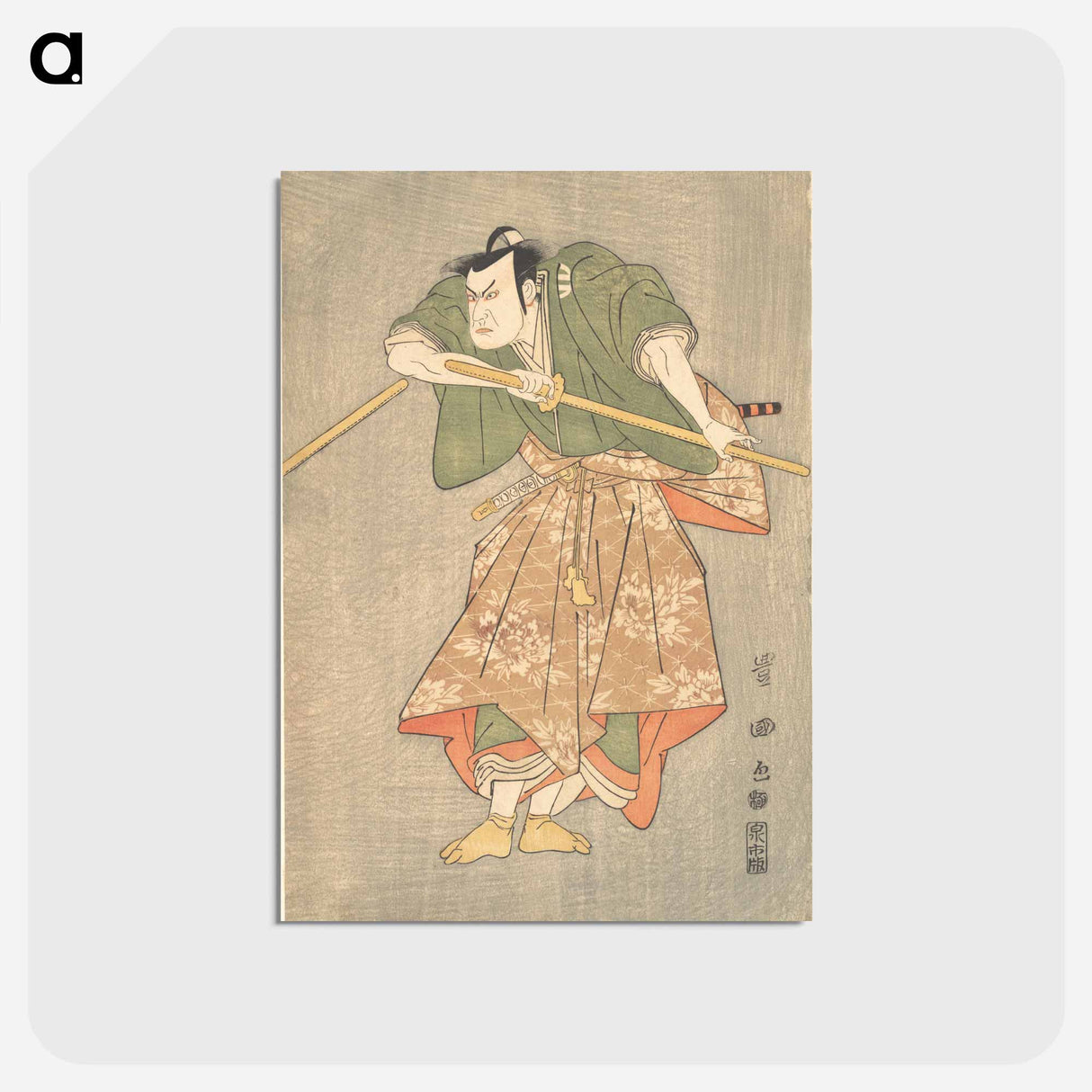アートポストカード-The Actor Kataoka Nizaemon in Ceremonial Robes
- 歌川 豊国 Postcard.