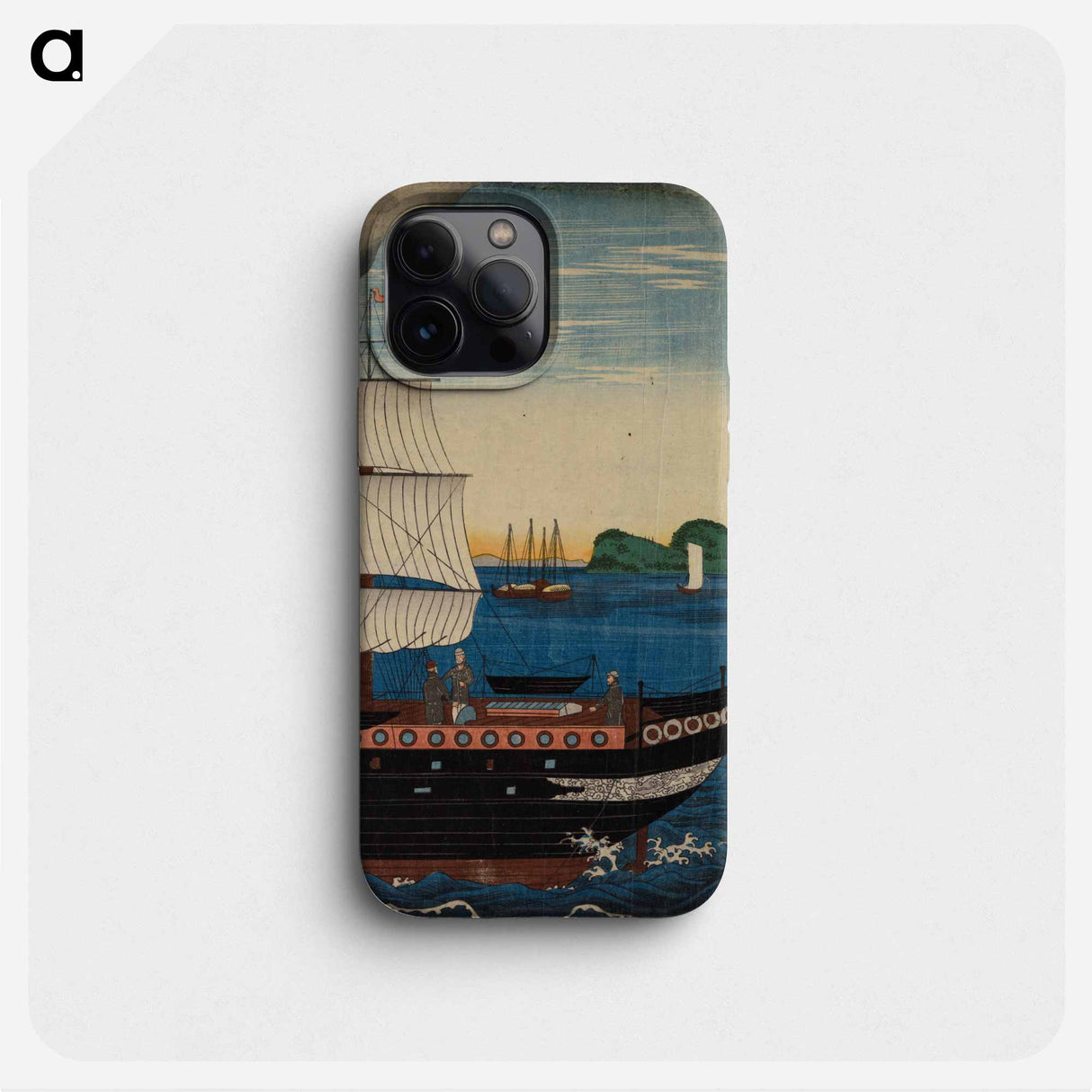 American steamship off the coast of Yokohama - 歌川よしかず Phone Case.