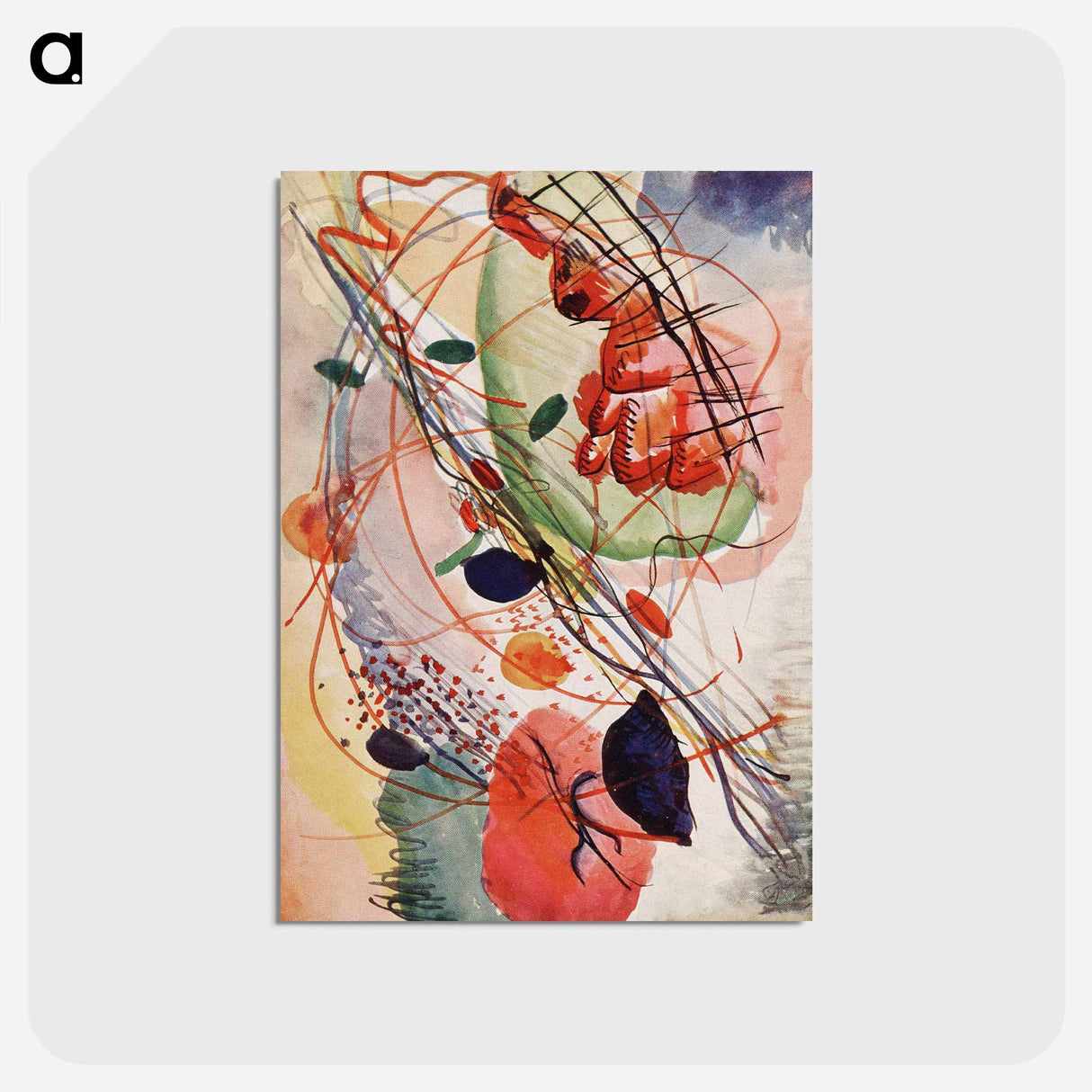 アートポストカード-Aquarell - ワシリー カンディンスキー Postcard.