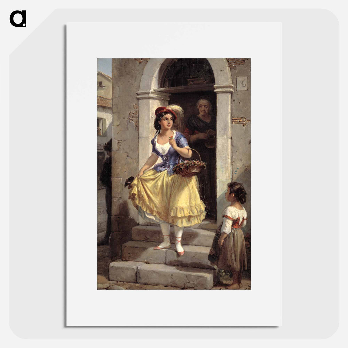 An Italian girl goes to carnival - Wilhelm Marstrand Poster.