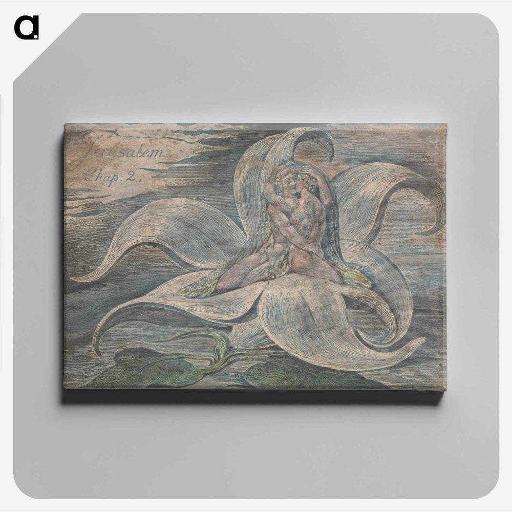 Jerusalem, Plate 28 Proof Impression - William Blake Canvas.