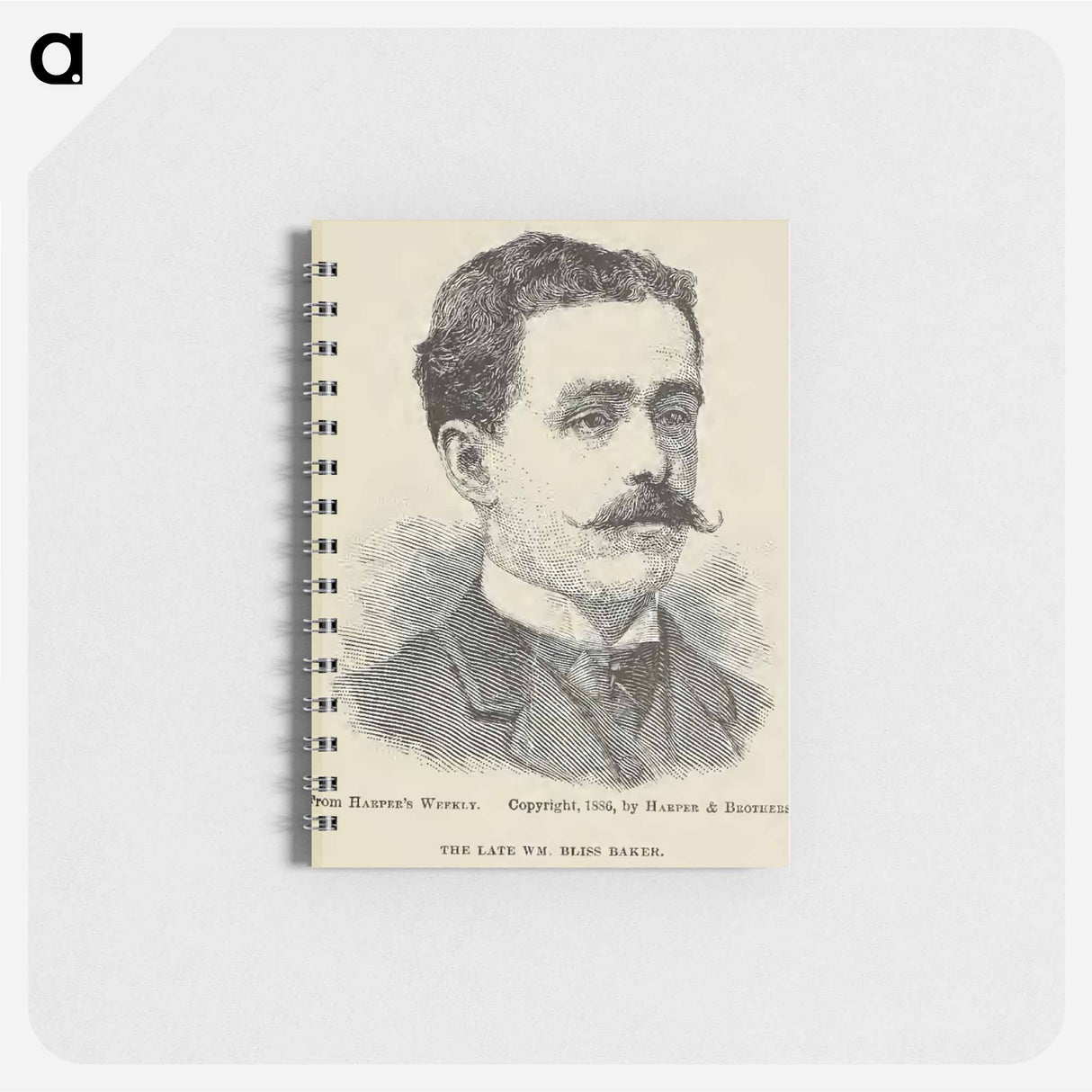 アートメモ帳-"The Late Wm. Bliss Baker", engraving first published in Harper's Weekly, 1886. - ウィリアム ブリス ベイカー Memo.