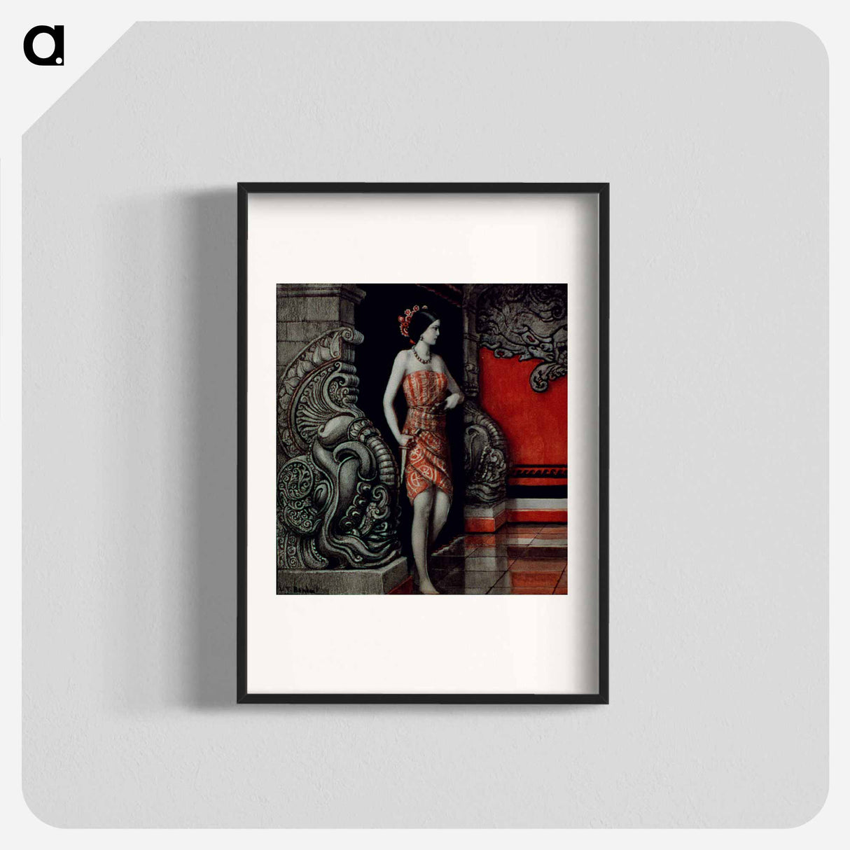 As she came forward, one hand on a pistol, the other on her dagger - ウワディスワフ テオドール ベンダ Poster.