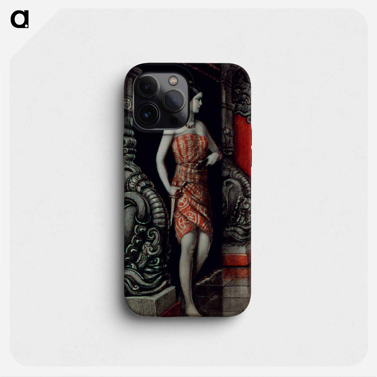 As she came forward, one hand on a pistol, the other on her dagger - Wladyslaw Theodor Benda Phone Case.