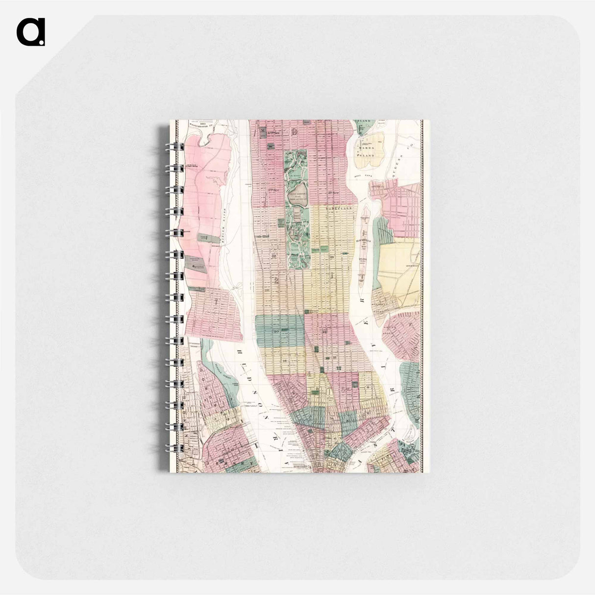 Map of New York and Vicinity - アンティーク地図 Memo.