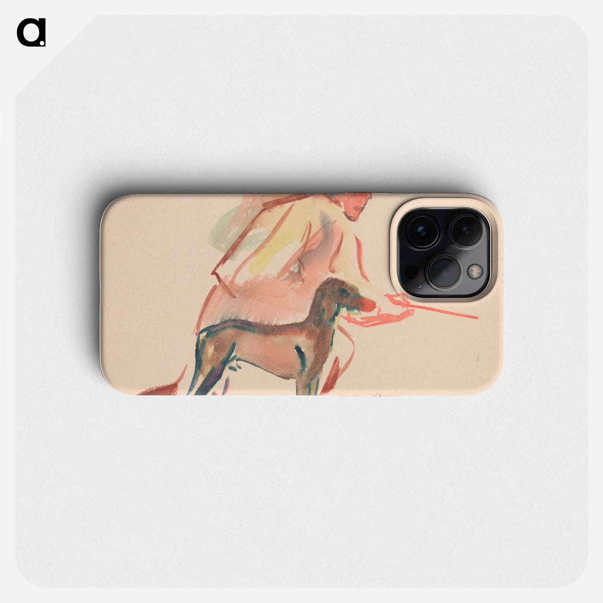 Hunter and portrait of a man - アーノルド ピーター ワイズ クビンチャン Phone Case.
