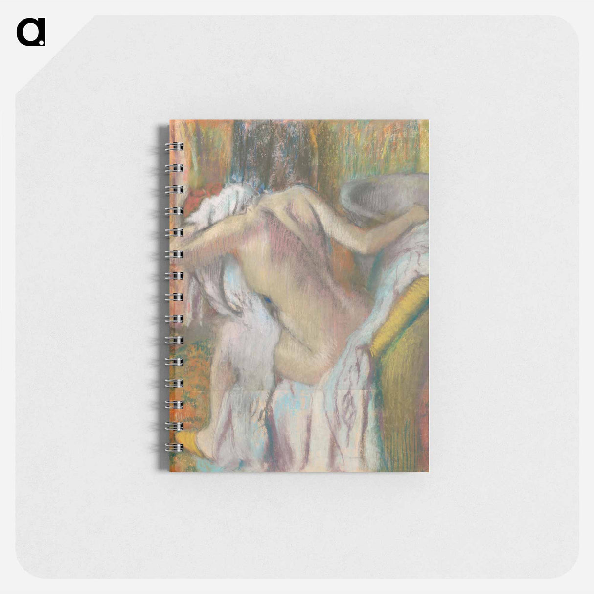 アートメモ帳-After the Bath, Woman drying herself - エドガー ドガ Memo.
