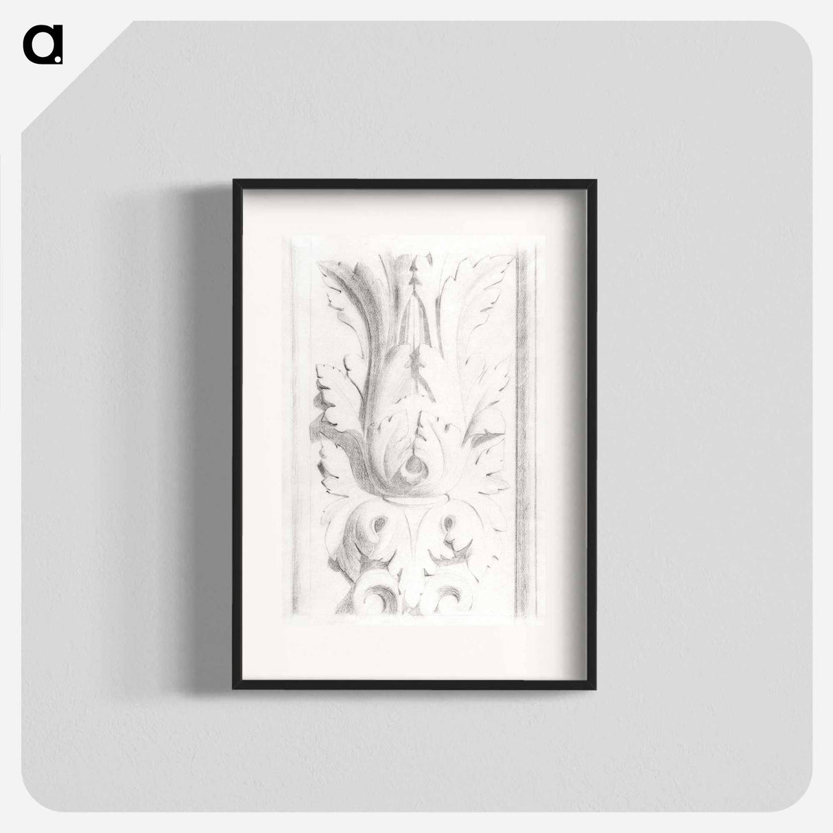 アートポスター-Architectural Motifs: Double Acanthus Fleuron - ジョルジュ スーラ Poster.