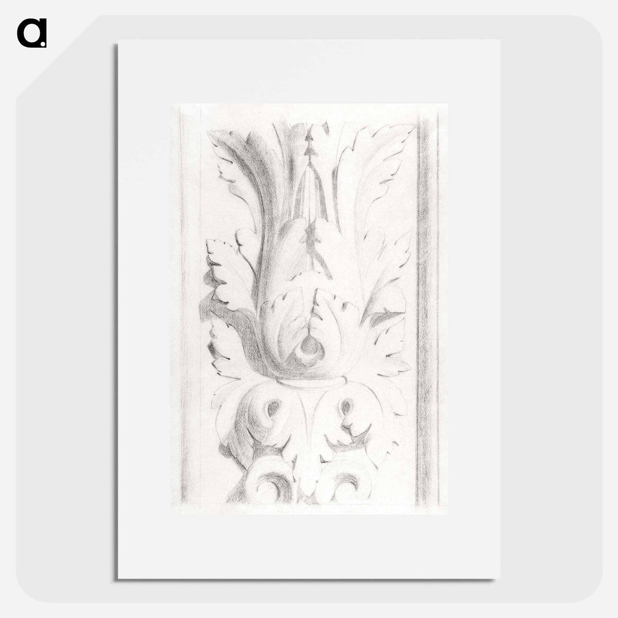 Architectural Motifs: Double Acanthus Fleuron - ジョルジュ スーラ Poster.