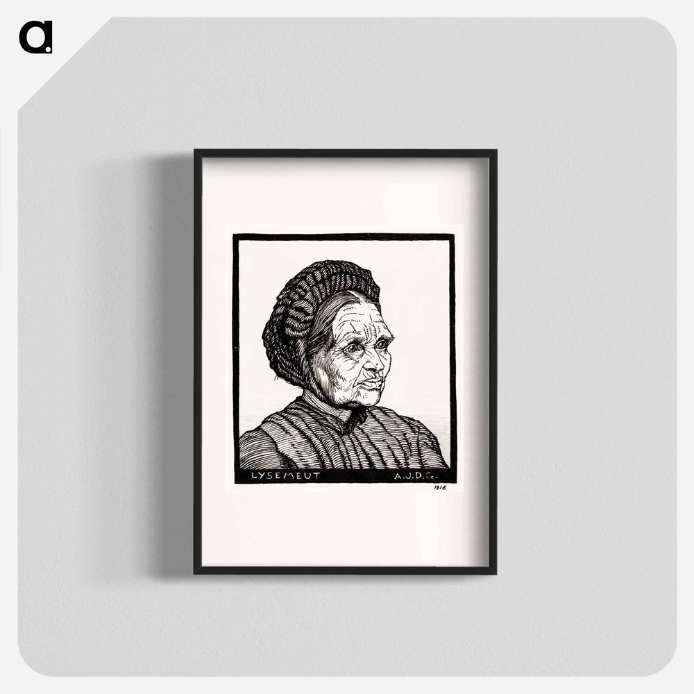 Portrait of Laren farmer's wife named Lysemeut - Julie de Gragues Poster.