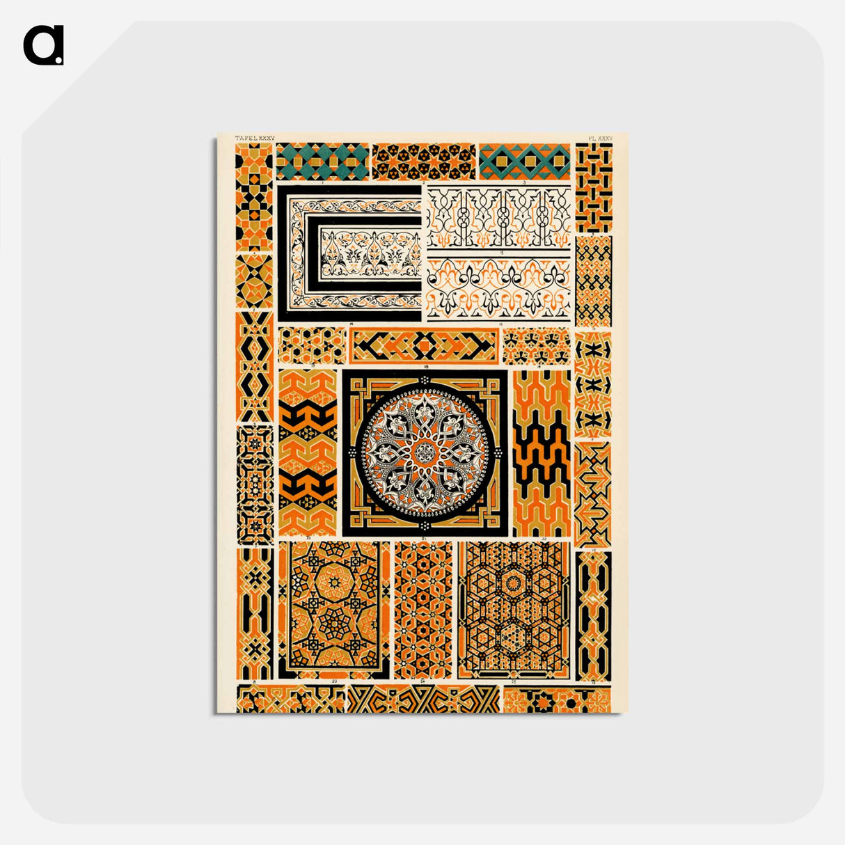 アートポストカード-Nineteenth-Century Ornamental Pattern
- 装飾の文法 Postcard.