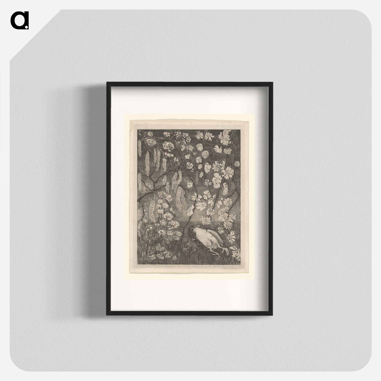 Dode figures on hazel- in kamperfoelietakken - Theo van Hoytema Poster.