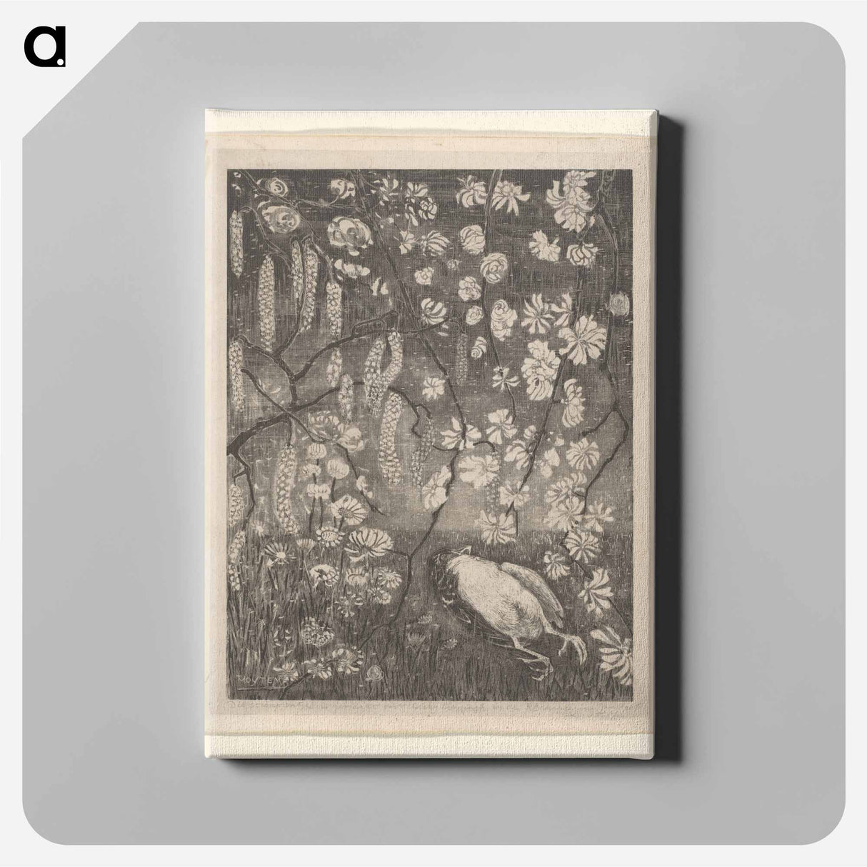 Dode figures on hazel- in kamperfoelietakken - Theo van Hoytema Canvas.