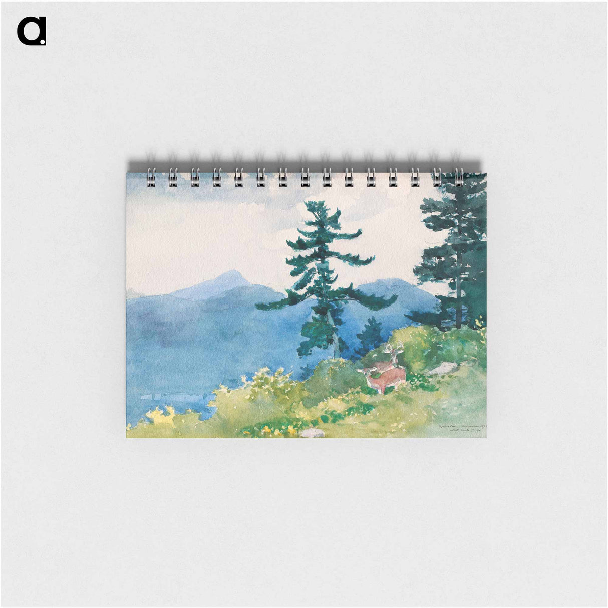 North Woods Club, Adirondacks (The Interrupted Tete-a-Tete) - ウィンスロー ホーマー Memo.