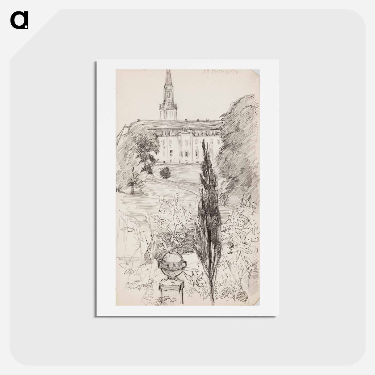 (unknown) part of a sketchbook - アルバート エーデルフェルト Postcard.