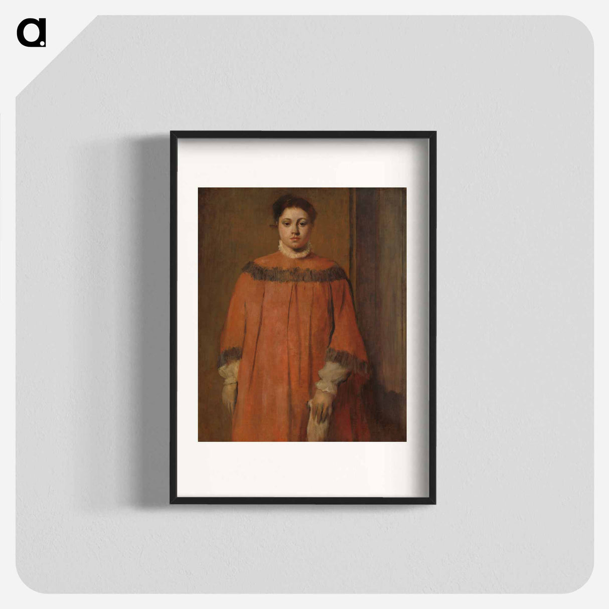Girl in Red - Edgar Degas Poster.