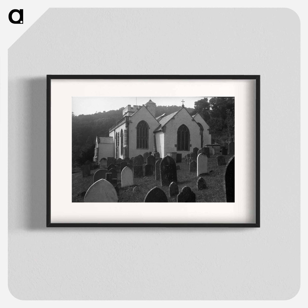 Church and graveyard, England - エリック リー ジョンソン Poster.