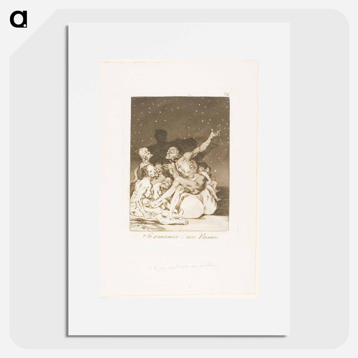 When Day Breaks We Will Be Off - Francisco de Goya Poster.